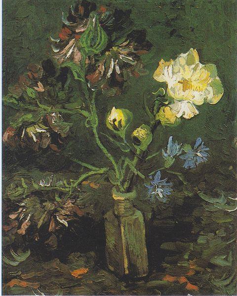 Vincent Van Gogh Vase with Forget-me-not and Peony oil painting image